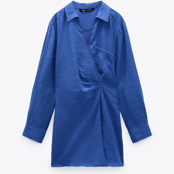 ZARA WRAP DRESS WITH POCKET - Picture 3 of 7